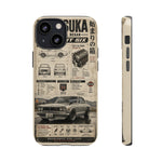 Silver Hakosuka Phone Case, Vintage JDM Infographic Cover