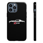 1970 Camaro Z28 White Silhouette Tough Phone Case Cover Gift