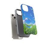 Bubbles Over Grass phone case | Tough Cover