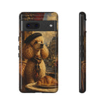 Poodle in Beret Phone Case | Vintage Paris Café Illustration