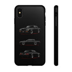 Black GNX Phone Case, Three-View Muscle Car Vector Tough Cover