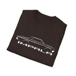 1963 Impala Bubble Top Outline Silhouette Classic Car T-Shirt Line Art Emblem Fan Gift