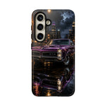 67 GTO Phone Case Purple, Rainy City Night Muscle Car Tough Cover