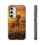 Rhodesian Ridgeback African Savanna Art Tough Phone Case