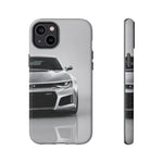Silver Camaro Phone Case, ZL1 American Muscle Car Tough Cover for Men Gift