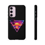 Synthwave Sunset Triangle Phone Case Retro Vaporwave Case