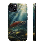 Salmon River Fishing Phone Case, Sunlit Current Cover