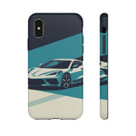 Retro Teal Sports Car C8 phone case | Tough Cases
