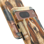 Guilty Basset Hound Phone Case, Muddy Watercolor Art Cover