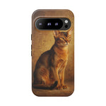 Abyssinian Warm Ticked Portrait Art Tough Phone Case