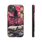 Pearl White NSX Phone Case, Cherry Blossom Torii Art Tough Cover