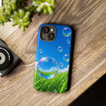 Bubbles Over Grass phone case | Tough Cover