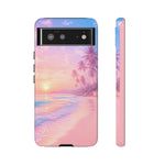 Pastel Beach Sunset Haze Vaporwave Art Tough Phone Case