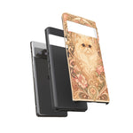 Persian Cat Floral Art Nouveau Tough Phone Case