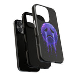 Glitch Sad Face Phone Case, Anime Melt Static Tough Cover