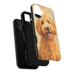 Goldendoodle Fluffy Curls Portrait Art Tough Phone Case