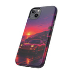 FD RX-7 Retro Sunset Sports Car Tough Case | Neon Vaporwave Beach Drive