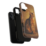 Abyssinian Warm Ticked Portrait Art Tough Phone Case