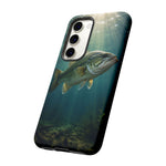 Largemouth Bass Phone Case, Sunlit Underwater Tough Cover, Gift