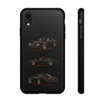 Trans Am Phone Case Black Gold, Three-View Vector Tough Cover