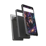 Cosmic Wolf Phone Case, Galaxy Nebula Portrait Tough Cover, Gift