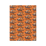 1970 Cuda 340 Orange Microfiber Throw Blanket Muscle Car Gift