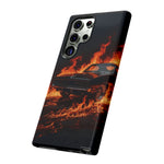 Black Charger Classic Muscle Flames Tough Phone Case Cover Gift