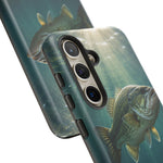 Largemouth Bass Phone Case, Sunlit Underwater Tough Cover, Gift
