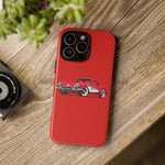Red Classic Corvette C1 Illustration phone case | Retro Car Tough Case