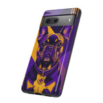 French Bulldog Pop-Art Portrait Tough Phone Case - Purple Gold