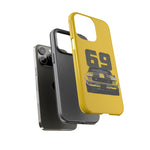 1969 Camaro Z28 Yellow Front View Muscle Car Tough Phone Case