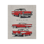 1957 Chevy Bel Air Illustration Microfiber Blanket | Classic Car Throw