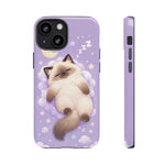Ragdoll Sleepy Blue Eyes Kawaii Cat Art Tough Phone Case