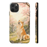 Akita under Cherry Blossoms Dog Breed Phone Case