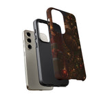 Tabby Cat on Christmas Tree phone case | Tough Case
