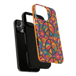 Peace Love Rainbow Spiral Art Tough Phone Case