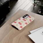 Pink Cherry Pattern Phone Case | Cute Retro Fruit Design
