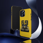 1969 Camaro Z28 Yellow Front View Muscle Car Tough Phone Case