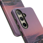 Sunset Skyline GT-R R32 phone case | car reflection, purple dusk
