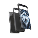 Siberian Husky Geometric Diamond Art Tough Phone Case