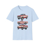 1982 Chevy K10 Silverado Red Pickup T-Shirt | Trio Truck Illustration