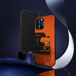 Orange Mustang Art Phone Case, GT500 American Muscle Car Tough Cover for Male
