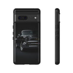 Black 1957 Chevy Bel Air Chrome Front Tough Phone Case for Classic Car Fans