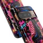 Neon Roller Skates Tough Case | Retro 80s Skate Night Phone Cover