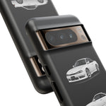 White S14 Silvia JDM Sports Car Phone Case Tough Multi View