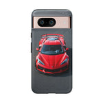 Red C8 Z06 Track Wing Tough Phone Case Cover Gift Art