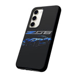 Blue C7 Z06 Sports Car Tough Phone Case Track Style Cover Gift