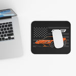 C8 Mouse Pad Orange Chevy Supercar American Flag Desk Accessory