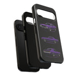 Cuda Phone Case Purple, Three-View Vector Tough Cover, Gift