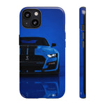 Blue Mustang Art Phone Case, GT500 American Muscle Car Tough Cover for Men